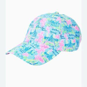 Lilly Pulitzer Run Around Baseball Cap Multi Lilly Loves Adjustable Printed Cap